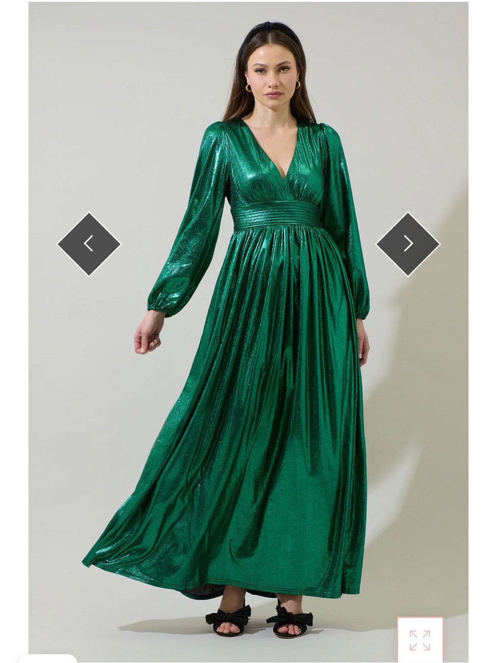 NWT Sugarlips Tasha Metallic Kitt Maxi Dress size Small S emerald